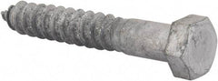 Value Collection - 1/2" Screw, 3" Length Under Head, Steel, Hex Head Lag Screw - Hot Dipped Galvanized, AISI 1006, ASME B18.2.1 Fastner, Grade 1006-1022 - USA Tool & Supply
