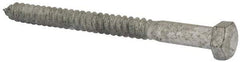 Value Collection - 1/2" Screw, 6" Length Under Head, Steel, Hex Head Lag Screw - Hot Dipped Galvanized, AISI 1006, ASME B18.2.1 Fastner, Grade 1006-1022 - USA Tool & Supply