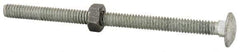 Value Collection - 1/4-20 UNC 4" Length Under Head, Standard Square Neck, Carriage Bolt - 1006-1050 Steel, Galvanized Zinc-Plated Finish - USA Tool & Supply