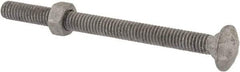 Value Collection - 5/16-18 UNC 4" Length Under Head, Standard Square Neck, Carriage Bolt - 1006-1050 Steel, Galvanized Zinc-Plated Finish - USA Tool & Supply