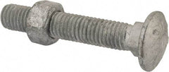 Value Collection - 1/2-13 UNC 3" Length Under Head, Standard Square Neck, Carriage Bolt - 1006-1050 Steel, Galvanized Zinc-Plated Finish - USA Tool & Supply