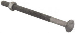 Value Collection - 1/2-13 UNC 8" Length Under Head, Standard Square Neck, Carriage Bolt - 1006-1050 Steel, Galvanized Zinc-Plated Finish - USA Tool & Supply