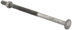 Value Collection - 1/2-13 UNC 10" Length Under Head, Standard Square Neck, Carriage Bolt - 1006-1050 Steel, Galvanized Zinc-Plated Finish - USA Tool & Supply