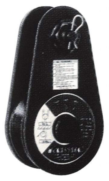 Value Collection - 4, 400 Lbs. Load Limit, Side Release Tail Board Block - Single Sheave, 3 Inch Outside Diameter, Wire Rope, 5/16 Inch, 3/8 Inch Diameters, Steel, Painted Finish - USA Tool & Supply