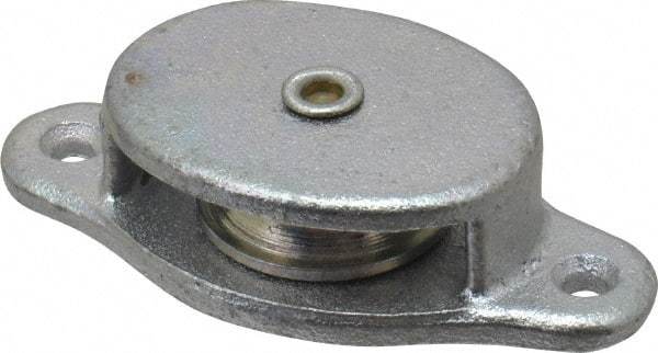 Value Collection - Single Side Side Mount Guidance Pulley - Sheave, 1-1/8 Inch Outside Diameter, Fibrous Rope, 1/4 Inch Diameter, 0.157 Inch to 0.168 Inch Mounting Hole Diameter Malleable Iron, Galvanized Finish - USA Tool & Supply