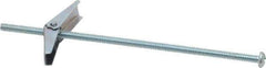 Value Collection - 1/8" Screw, 1/8" Diam, 4" Long, Toggle Bolt Drywall & Hollow Wall Anchor - 1/8" Drill, Zinc Plated, Steel, Use in Concrete, & Masonry, Hollow Tile, Plaster & Wallboard - USA Tool & Supply