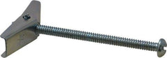 Value Collection - 3/16" Screw, 3/16" Diam, 3" Long, Toggle Bolt Drywall & Hollow Wall Anchor - 3/16" Drill, Zinc Plated, Steel, Use in Concrete, & Masonry, Hollow Tile, Plaster & Wallboard - USA Tool & Supply