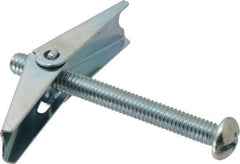 Value Collection - 5/16" Screw, 5/16" Diam, 3" Long, Toggle Bolt Drywall & Hollow Wall Anchor - 5/16" Drill, Zinc Plated, Steel, Use in Concrete, & Masonry, Hollow Tile, Plaster & Wallboard - USA Tool & Supply