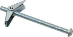 Value Collection - 5/16" Screw, 5/16" Diam, 5" Long, Toggle Bolt Drywall & Hollow Wall Anchor - 5/16" Drill, Zinc Plated, Steel, Use in Concrete, & Masonry, Hollow Tile, Plaster & Wallboard - USA Tool & Supply