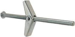 Value Collection - 5/16" Screw, 5/16" Diam, 6" Long, Toggle Bolt Drywall & Hollow Wall Anchor - 5/16" Drill, Zinc Plated, Steel, Use in Concrete, & Masonry, Hollow Tile, Plaster & Wallboard - USA Tool & Supply