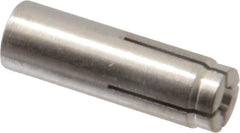 Value Collection - 3/8" Diam, 3/8" Drill, 1-9/16" OAL, 2" Min Embedment Drop-In Concrete Anchor - 303 Stainless Steel, Zinc-Plated Finish, 5/8" Thread Length - USA Tool & Supply