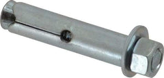 Value Collection - 1/2" Diam, 1/2" Drill, 2-1/4" OAL, Sleeve Concrete Anchor - Steel, Zinc-Plated Finish, Acorn Nut Head - USA Tool & Supply