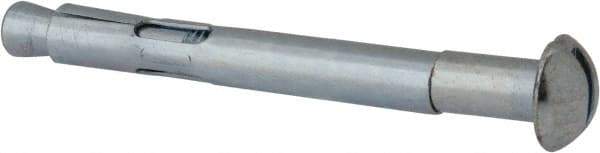 Value Collection - 3/8" Diam, 3/8" Drill, 3-15/16" OAL, 3-3/8" Min Embedment Sleeve Concrete Anchor - Steel, Zinc-Plated Finish, Round Head - USA Tool & Supply