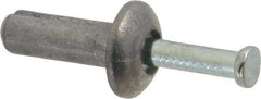 Value Collection - 1/4" Diam, 1/4" Drill, 3/4" OAL, 3-3/4" Min Embedment Hammer Drive Concrete Anchor - Zamac Alloy, Zinc-Plated Finish, Mushroom Head - USA Tool & Supply