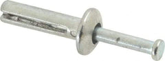 Value Collection - 1/4" Diam, 1/4" Drill, 1" OAL, 5-3/4" Min Embedment Hammer Drive Concrete Anchor - Zamac Alloy, Zinc-Plated Finish, Mushroom Head - USA Tool & Supply