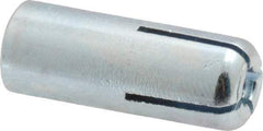 Value Collection - 1/4" Diam, 3/8" Drill, 1" OAL, Drop-In Concrete Anchor - Grade 5 Steel, Zinc-Plated Finish, 1/2" Thread Length - USA Tool & Supply