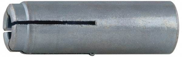 Value Collection - 1/2" Diam, 1/2" Drill, 2" OAL, 3-1/2" Min Embedment Drop-In Concrete Anchor - 303 Stainless Steel, Zinc-Plated Finish, 3/4" Thread Length - USA Tool & Supply