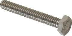 Value Collection - 1/4-20 UNC, 1-3/4" Length Under Head Hex Head Cap Screw - Fully Threaded, Grade 18-8 Stainless Steel, 7/16" Hex - USA Tool & Supply
