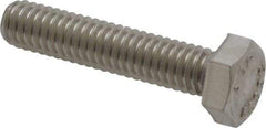Value Collection - 5/16-18 UNC, 1-1/2" Length Under Head Hex Head Cap Screw - Fully Threaded, Grade 18-8 Stainless Steel, 1/2" Hex - USA Tool & Supply