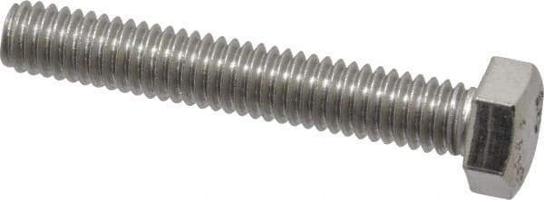 Value Collection - 5/16-18 UNC, 2" Length Under Head Hex Head Cap Screw - Fully Threaded, Grade 18-8 Stainless Steel, 1/2" Hex - USA Tool & Supply
