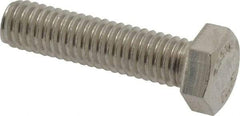 Value Collection - 3/8-16 UNC, 1-1/2" Length Under Head Hex Head Cap Screw - Fully Threaded, Grade 18-8 Stainless Steel, 9/16" Hex - USA Tool & Supply