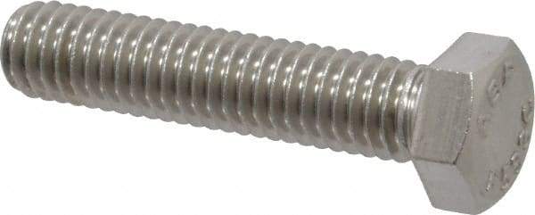 Value Collection - 3/8-16 UNC, 1-3/4" Length Under Head Hex Head Cap Screw - Fully Threaded, Grade 18-8 Stainless Steel, 9/16" Hex - USA Tool & Supply
