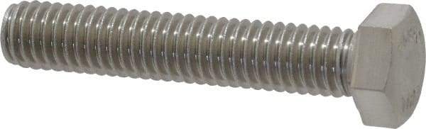 Value Collection - 3/8-16 UNC, 2" Length Under Head Hex Head Cap Screw - Fully Threaded, Grade 18-8 Stainless Steel, 9/16" Hex - USA Tool & Supply