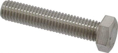 Value Collection - 1/2-13 UNC, 2-1/2" Length Under Head Hex Head Cap Screw - Fully Threaded, Grade 18-8 Stainless Steel, 3/4" Hex - USA Tool & Supply