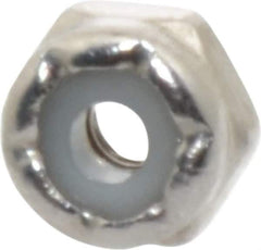 Value Collection - #4-40 UNC 18-8 Hex Lock Nut with Nylon Insert - 1/4" Width Across Flats, 5/32" High - USA Tool & Supply