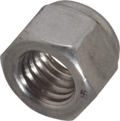 Value Collection - 5/8-11 UNC 18-8 Hex Lock Nut with Nylon Insert - 15/16" Width Across Flats, 49/64" High - USA Tool & Supply