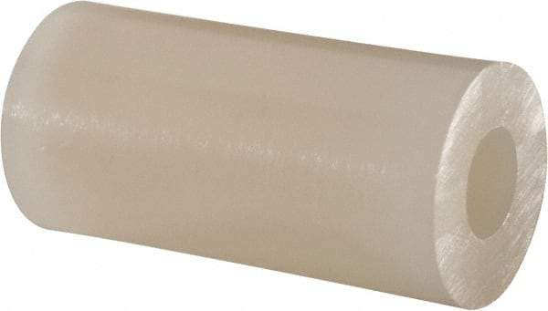 Made in USA - 0.171" ID x 3/8" OD, #8 Screw, Grade 6/6 Nylon Female Unthreaded Circuit Board Spacer - Round Body, 3/4" OAL - USA Tool & Supply