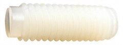 Made in USA - 1/4-20 UNC, 3/4" Length of Thread, Soft Tip Point Set Screw - Nylon - USA Tool & Supply