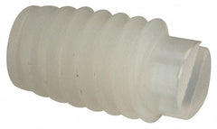 Made in USA - #8-32 UNC, 1/4" Length of Thread, Soft Tip Point Set Screw - Nylon - USA Tool & Supply