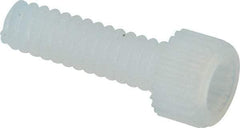 Made in USA - #4-40 UNC Hex Socket Drive, Socket Cap Screw - Grade 6/6 Nylon, Uncoated, Fully Threaded, 3/8" Length Under Head - USA Tool & Supply