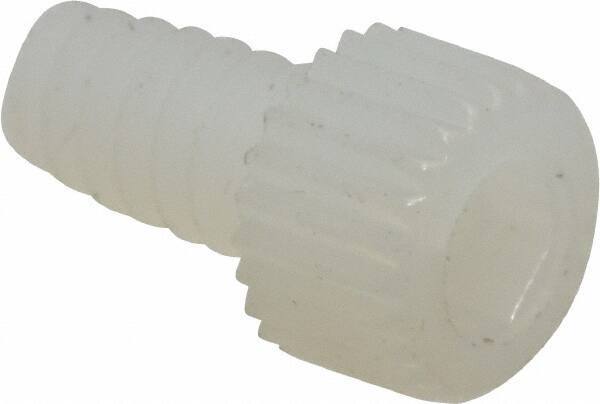 Made in USA - #6-32 UNC Hex Socket Drive, Socket Cap Screw - Grade 6/6 Nylon, Uncoated, Fully Threaded, 1/4" Length Under Head - USA Tool & Supply