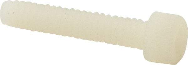 Made in USA - #10-24 UNC Hex Socket Drive, Socket Cap Screw - Grade 6/6 Nylon, Uncoated, Fully Threaded, 1" Length Under Head - USA Tool & Supply