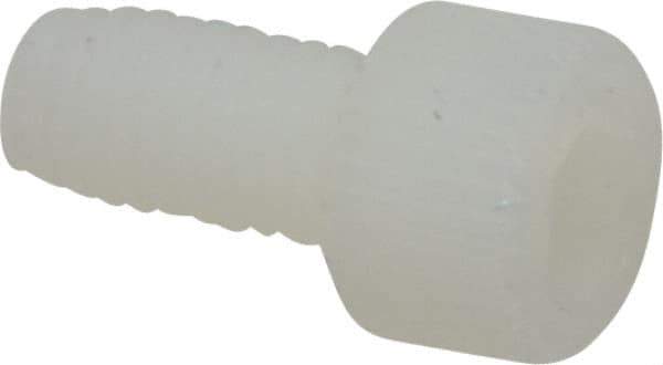 Made in USA - #10-32 UNF Hex Socket Drive, Socket Cap Screw - Grade 6/6 Nylon, Uncoated, Fully Threaded, 3/8" Length Under Head - USA Tool & Supply