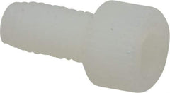 Made in USA - #10-32 UNF Hex Socket Drive, Socket Cap Screw - Grade 6/6 Nylon, Uncoated, Fully Threaded, 3/8" Length Under Head - USA Tool & Supply