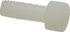 Made in USA - #10-32 UNF Hex Socket Drive, Socket Cap Screw - Grade 6/6 Nylon, Uncoated, Fully Threaded, 1/2" Length Under Head - USA Tool & Supply