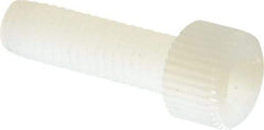 Made in USA - #10-32 UNF Hex Socket Drive, Socket Cap Screw - Grade 6/6 Nylon, Uncoated, Fully Threaded, 5/8" Length Under Head - USA Tool & Supply