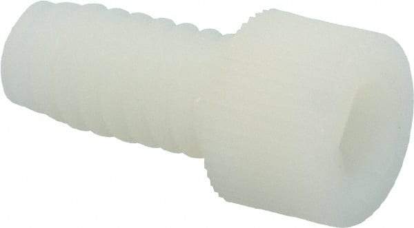 Made in USA - 1/4-20 UNC Hex Socket Drive, Socket Cap Screw - Grade 6/6 Nylon, Uncoated, Fully Threaded, 1/2" Length Under Head - USA Tool & Supply