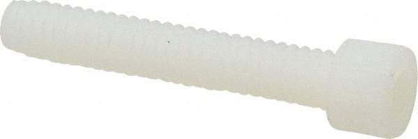Made in USA - 1/4-20 UNC Hex Socket Drive, Socket Cap Screw - Grade 6/6 Nylon, Uncoated, Fully Threaded, 1-1/4" Length Under Head - USA Tool & Supply