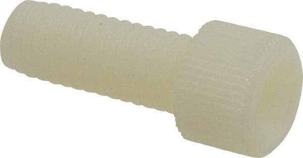 Made in USA - 3/8-16 UNC Hex Socket Drive, Socket Cap Screw - Grade 6/6 Nylon, Uncoated, Fully Threaded, 1" Length Under Head - USA Tool & Supply