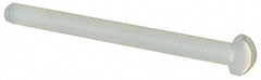 Made in USA - #2-56 UNC, 1" Length Under Head Slotted Drive Machine Screw - Round Head, Grade 6/6 Nylon, Uncoated, Without Washer - USA Tool & Supply
