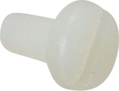 Made in USA - #6-32 UNC, 1/4" Length Under Head Slotted Drive Machine Screw - Pan Head, Grade 6/6 Nylon, Uncoated, Without Washer - USA Tool & Supply