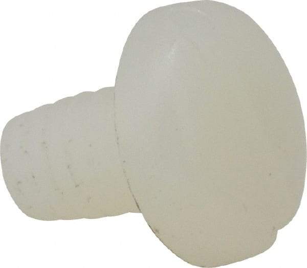 Made in USA - #8-32 UNC, 1/4" Length Under Head Slotted Drive Machine Screw - Pan Head, Grade 6/6 Nylon, Uncoated, Without Washer - USA Tool & Supply