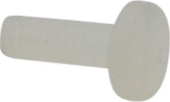 Made in USA - #2-56 UNC, 1/4" Length Under Head Slotted Drive Machine Screw - Binding Head, Grade 6/6 Nylon, Uncoated, Without Washer - USA Tool & Supply