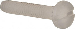 Made in USA - #2-56 UNC, 1/2" Length Under Head Slotted Drive Machine Screw - Binding Head, Grade 6/6 Nylon, Uncoated, Without Washer - USA Tool & Supply