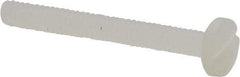 Made in USA - #2-56 UNC, 3/4" Length Under Head Slotted Drive Machine Screw - Binding Head, Grade 6/6 Nylon, Uncoated, Without Washer - USA Tool & Supply
