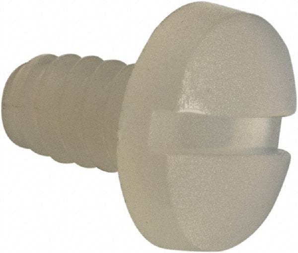 Made in USA - #4-40 UNC, 3/16" Length Under Head Slotted Drive Machine Screw - Binding Head, Grade 6/6 Nylon, Uncoated, Without Washer - USA Tool & Supply